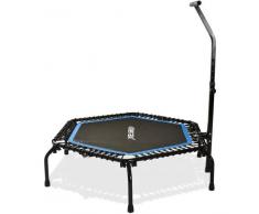 Mini Trampoline Fitness Indoor, TÜV-Geprüft,5 Fach Höhenverstellbarem Haltegriff & Randabdeckung，Klappbare Gymnastiktrampolin für jumpsport bis 100kg