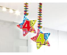 Folat NEU Girlande Blocks spiralförmig 4, 2 STK., 75 cm