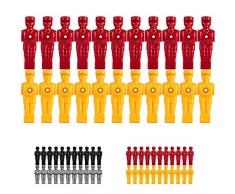 Tuniro® 22x Profi Tischfußball Figuren, AUSBALANCIERT, SOCCERFUSS, Varianten (VOLLSTANGEN BZW. HOHLSTANGEN/TELESKOPSTANGEN) für 5/8 Zoll BZW. 15,9 mm Stangen, inkl. Schraubensatz, Kicker