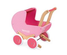 Janod J05899 Puppenwagen aus Holz rosa, Mademoiselle