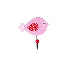 Mousehouse Gifts Kinder oder Erwachsene Rosa Vogel Wandhaken Kleiderhaken Holz für Mädchen