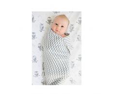 Newin Star – Baby Musselin, Musselin, Swaddle Decke für Kinderwagen Buggy-Decke und Baby-Bett Reiner Baumwolle Decken Für Baby (Feder)