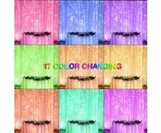 Lichterkette Vorhang Bunte Lichterkette Bunt Lichterkette Kinderzimmer Lichterketten Vorhang Led Lichtervorhang 2x2m Lichterkette Kinderzimmer Mädchen Fenster Innen Außen Weihnachtsdeko