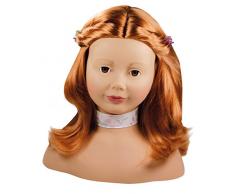 Götz 1192054 Haarwerk mit roten Haaren und braunen Augen - 28 cm hoher Frisierkopf- und Schminkkopf in 58-teiligen Set - geeignet für Mädchen ab 3 Jahren