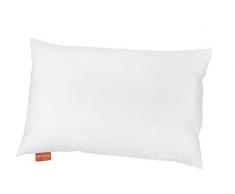 sleepling 196735 Kinderkopfkissen Babykopfkissen aus 100% Baumwolle, kindersicherer Reißverschluss, Ökotex 100, 60 Grad waschbar, 40 x 60 cm, weiß