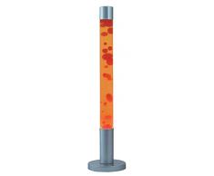 Rabalux Dovce Dekorative XXL Lavalampe, Metall Glas, E14, 40 W, rot gelb silber, 76 cm