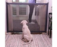 Hunde Treppenschutzgitter Türschutzgitter Abschließbar Hundeschutzgitter Faltbar Absperrgitter Treppenrollo Türschutzrollo für Babys, Hunde & Katzen, 180x72cm