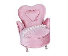 Tubayia Prinzessin Stuhl Schmuckkasten Schmuckschatulle Puppenhaus Möbel Tischdeko Geschenk für Mädchen