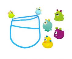 Knorrtoys 37027 - ESCABBO Badewannenspritzfiguren Happy Monster mit Netz