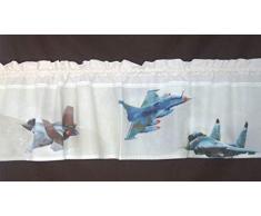 Kinderzimmergardine, ScheibengardineFlugzeuge 1 Nr. 332, 100% Baumwolle