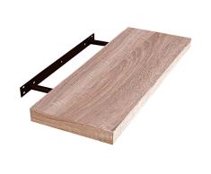 EUGAD 0116QJ Wandregal Wandboard Buchregal Hängeregal DVD CD Regal Holz Board 60cm Eiche