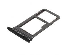 jbTec SD-Card/SIM-Tray/Halter passend für Samsung Galaxy S8/Plus - Slot Karte Schlitten Rahmen Holder Handy Card Ersatz, Farbe:Schwarz