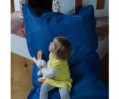 QSack Kindersitzsack Outdoorer, mit Innensack und Deutscher Qualitätsfüllung, 100x140 cm (blau)