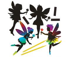 Baker Ross Kratzbild-Magnete Fee (10er Pack) perfekt als Mitgebsel für Kinder