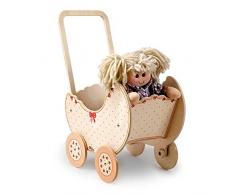 Dida - Der Puppenwagen Aus Holz Dekoration Schleife ist EIN Holzpuppenwagen Zum Schieben Der Puppen Der Kleinkinder. Der Spielwagen Ist Ideal Für Kindergarten und Zu Hause