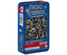 Schmidt Spiele 51206 Metall Knobelei Duell, Bring micht mit Spiel in der Metalldose, blau
