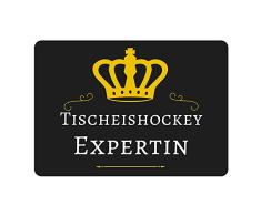 Multifanshop Mousepad Tischeishockey Expertin schwarz