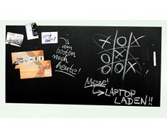 Große Pinnwand/Pinwand/Magnet-Tafel in 100 x 50 cm, mit 1x Kreide und 20 Stift - Magneten: Magnetpinnwand mit Tafelkreide-Oberfläche