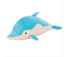 ZJHDX Delfin Kuscheltier Plüschtier Grau Großes Kuscheltier Umarmt Kissen Kissen Sachen Puppen Meerestiere (Color : B, Size : 50cm)