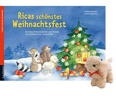 Ricas schönstes Weihnachtsfest: Ein Folien-Adventskalender zum Vorlesen und Gestalten eines Fensterbildes mit einem Stoffschaf (Adventskalender mit ... Kinder / Ein Buch zum Vorlesen und Basteln)
