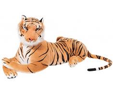 BRUBAKER Tiger braun 110 cm Stofftier Plüschtier