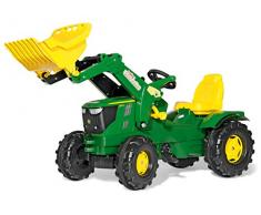 Rolly Toys rollyFarmtrac Trettraktor John Deere 6210R (inkl. rollyTrac Lader, Front- und Heckkupplung, für Kinder von 3 bis 8 Jahre) 611096