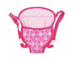chivalrylist 1 Stück Puppenrucksack Babypuppentrage Rucksack Puppenzubehör Vorder- / Rückentrage mit Trägern - Passt für 15 bis 18 Zoll Puppen