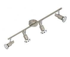 Briloner Leuchten LED Deckenleuchte, 4 dreh- & schwenkbare LED-Spot-Lights, Decken-Lampe, Metall, Strahler inkl. Leuchtmittel à 3 W, Länge: 67.5 cm