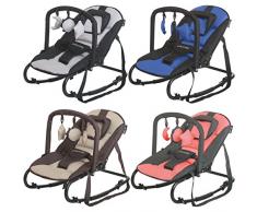 RELAX STARDUST Babywippe Babytrage Schaukel Babyschaukel Babywiege + Spielbogen (SCHWARZ/GRAU)