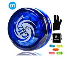 MAGICYOYO Responsive Yoyo D1 GHZ, Professionelle Looping Yoyos für Kinder Anfänger mit 5 Yoyo Strings, Yo Yo Handschuh, Tasche