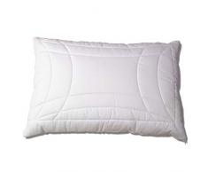 Mitwachsendes Kinderkissen in 40x60 cm mit höhenverstellbarer Kugelfaser Füllung im separaten Innen - Kissen und unterstepptem Tencel - Bezug als Baby - Flachkissen - Made in Germany