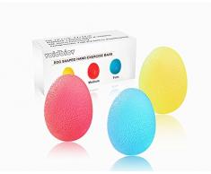 voidbiov Stressbälle für die Handtherapie mit Tragetasche, 3 Widerstände 2 Größen, zum Trainieren von Fingern mit Arthritis, Bekämpfen von Stress oder Festigung des Griffs