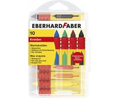 Eberhard 521009 Faber 521009-Wachsmalkreide mit Schiebehülse und Rutschbremse, Mehrfarbig