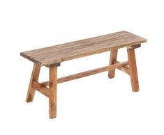 DESIGN DELIGHTS RUSTIKALE HOLZBANK Anzio 90 | 90x39x26cm (BxHxT), Bank aus Recycling Holz | zusammenklappbare Sitzbank, Holzbank, Küchenbank aus Holz | Farbe: 01 Natur-Vintage