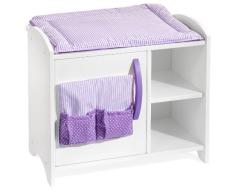 Howa Wickelkommode für Puppen, Puppenschrank aus Holz weiß 27301