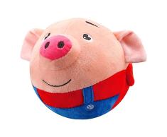 Springendes Schwein, sprechendes singendes springendes Plüschschwein, Cartoon-elektrischer springender Ball, ein perfektes Wachstumsgeschenk für Kinder (red)