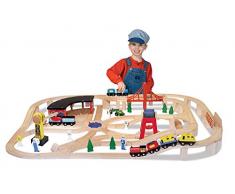 Melissa & Doug 10701 Holzeisenbahn-Set, Mehrfarbig