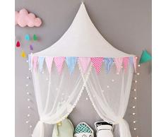 GQCDQ Indoor Kinder Himmelbett Zelte, Prinzessin Bett Markise Spielzelt mit Gaze Vorhänge für Baby Kinder lesen Spiel Zelt Kinderbett und Schlafzimmer Dekoration 65x120x60cm-C