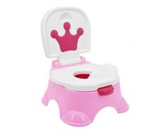 Kitechildhrrd Toilettentrainer Kinder WC Toilette Lerntöpfchen Toilettensitz Kindertoilette Töpfchen Trainer mit Musik (Rosa)