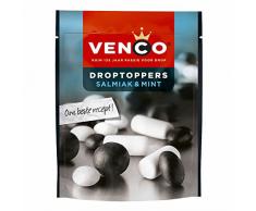 Venco Droptoppers Salmiak & Schulkreide Lakritz 255g Salzige und Süße Lakritze aus Holland