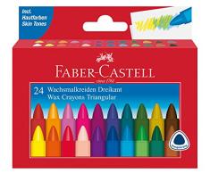 Faber-Castell 120024 Dreikant-Wachsmalkreide, 24er Etui, 1 Stück