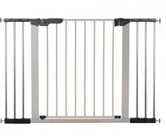 BabyDan Premier Türschutzgitter / Treppenschutzgitter zum Klemmen, 112 - 119.3 cm, - hergestellt in Dänemark + TÜV/GS geprüft, Farbe: Silber/Schwarz