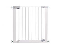Safety 1st Auto Close Treppenschutzgitter selbstschließend aus jedem Winkel, ohne Bohren, Türschutzgitter zum Klemmen, bis 136 cm verlängerbar (ab ca. 6 - 24 Monate), weiß 80 x 73 cm