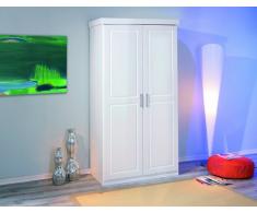 Links 20900113 Kleiderschrank Schlafzimmerschrank Schlafzimmer weiß Kiefer massiv 2-türig NEU