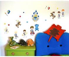 21-teiliges Ritter Wandtattoo Set Kinderzimmer Babyzimmer