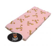 Best For Kids Kinderbettmatratze, Babymatratze 60x120 cm Kinder Rollmatratze 5 cm aus 100% Baumwolle (rosa)