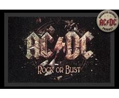 AC/DC Fussmatte Rock Or Bust Fußmatte Schmutzmatte Türabstreifer Türmatte Fußabstreifer doormat