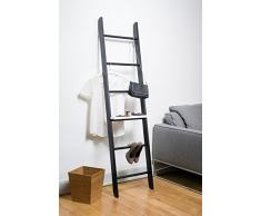 Kleiderleiter Schwarz lackiert. 5 Sterne Bewertung. Handarbeit aus Deutschland. Massivholz Buche Odenwald. Handtuchleiter, Handtuchhalter, stummer Diener, Herrendiener