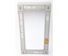 point-home Design-Schlüsselschrank Container, Spiegelschrank, grau, 57cm