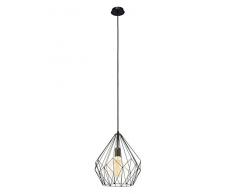 EGLO 49257 Hängeleuchte Carlton 1 Stahl E27, schwarz